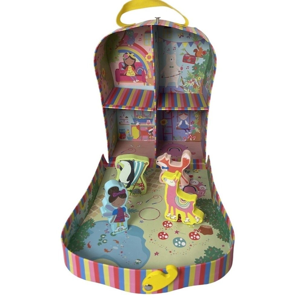 Floss & Rock 43P6364 Rainbow‎ Fairy Play Box with 4 Wooden Pieces